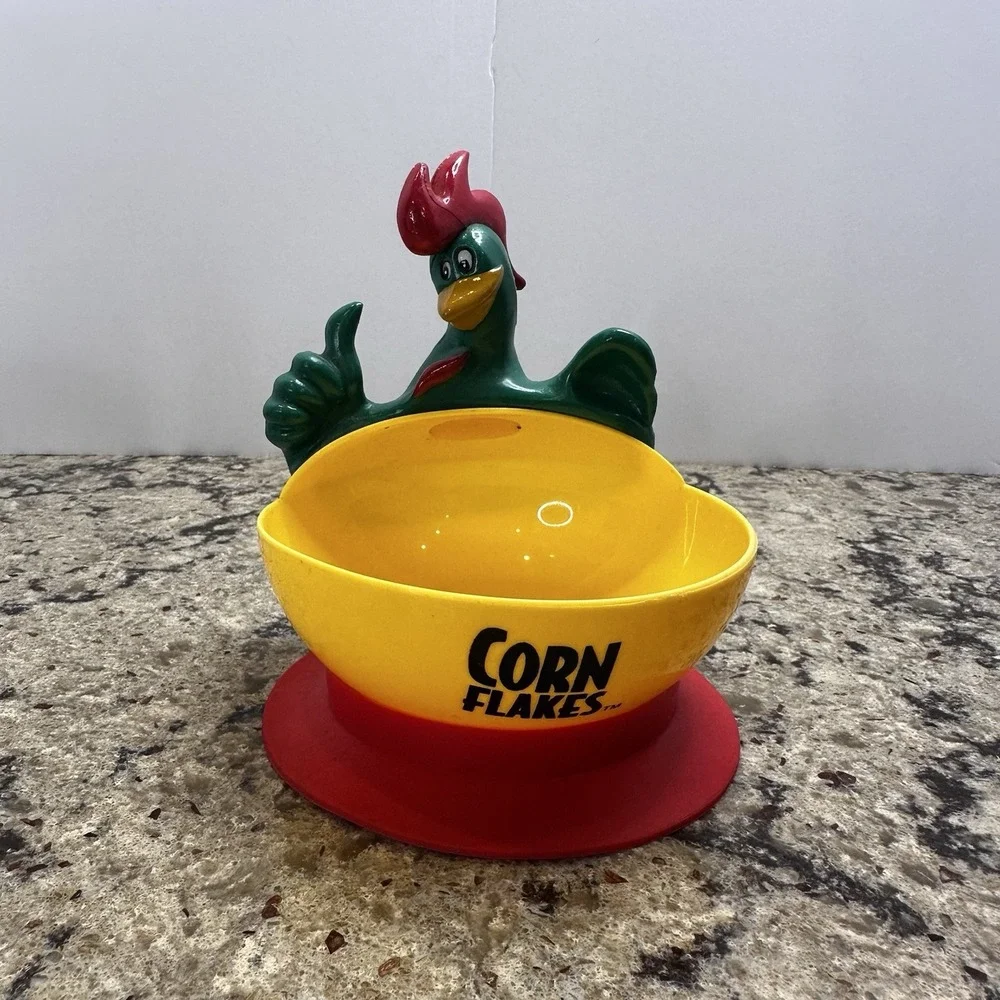 Kelloggs Corn Flakes VTG Advertising Rooster Bowl Cornelius the Aronson NY 2000
